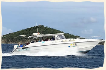 Motor boat weddings in the Virgin Islands